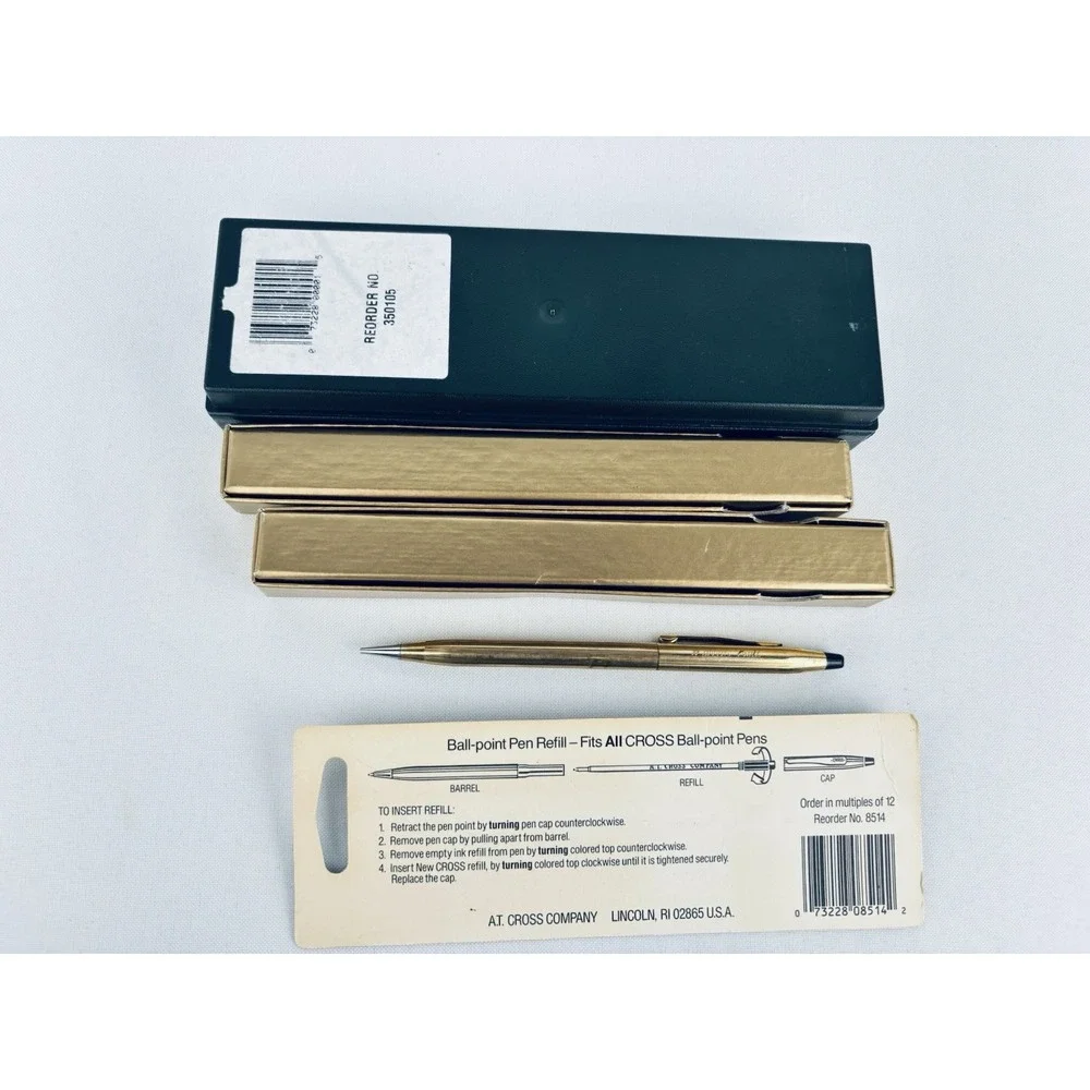 Lot Of Cross Pens & Pencil & Refills - 1 Gold Filled- All Work‎ - Vintage